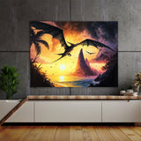 Dinosaur Pterodactyl Tropical 21 Wall Art