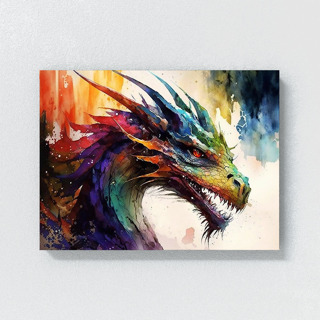 Abstract watercolor The Dragon interior decoration - Fineartsfrance