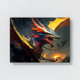 Dragon Art Vibrant Dragon Battle 10 Wall Art