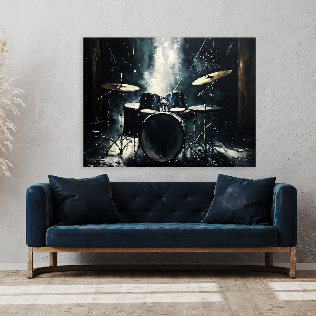 Drum Art Dark 10 Canvas Wall Art PrintDrum Art Dark 10 Canvas Wall Art Print  