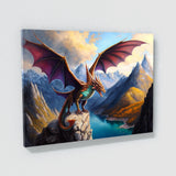 Fantasy Dragon Mountain Range 2 Wall Art