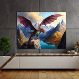 Fantasy Dragon Mountain Range 2 Wall Art