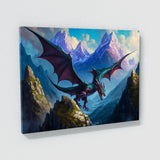 Fantasy Dragon Mountain Range 3 Wall Art