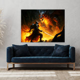 Fantasy Fiery Knight 27 Wall Art