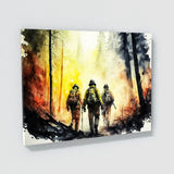 Firefighter Firefighters Forest 4 Wall Art