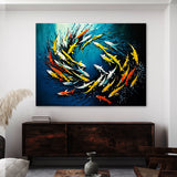 Fish Vibrant Abstract 10 Wall Art