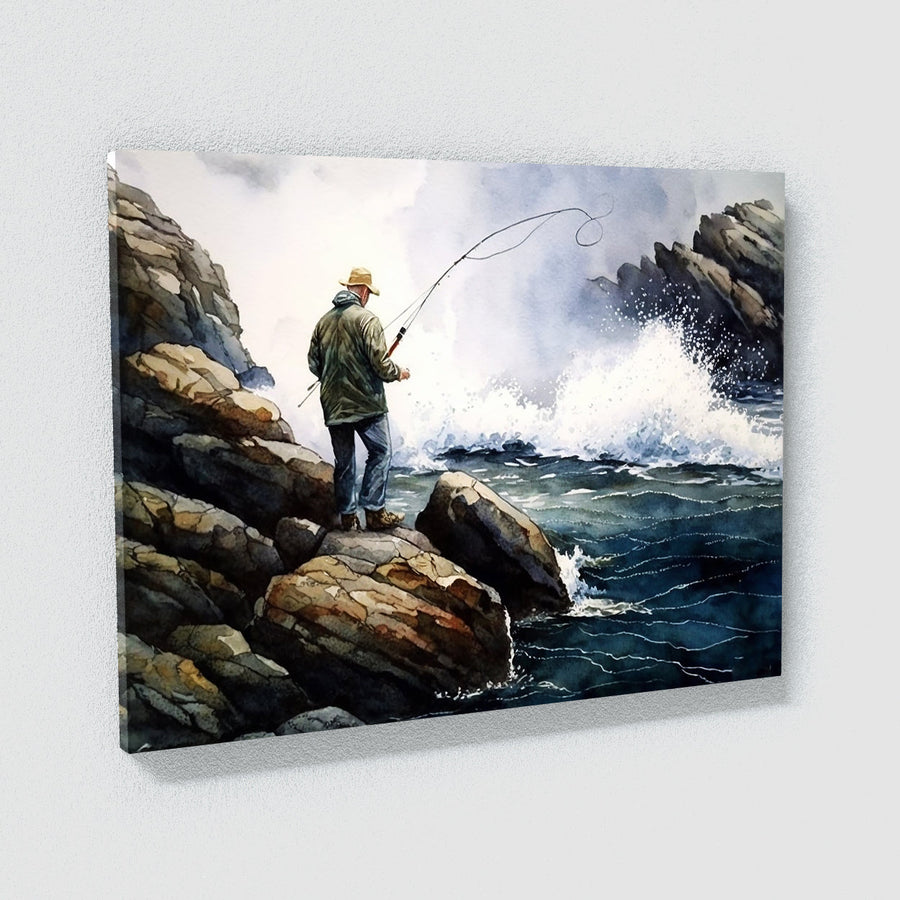 Fisherman offers Lighthouse Keeper Canvas Wall Art Gallery Wrapped Ready-To-Hang Stretched Canvas Nursery