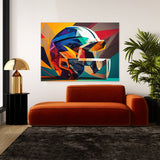 Football Abstract Helmet 3 Wall Art