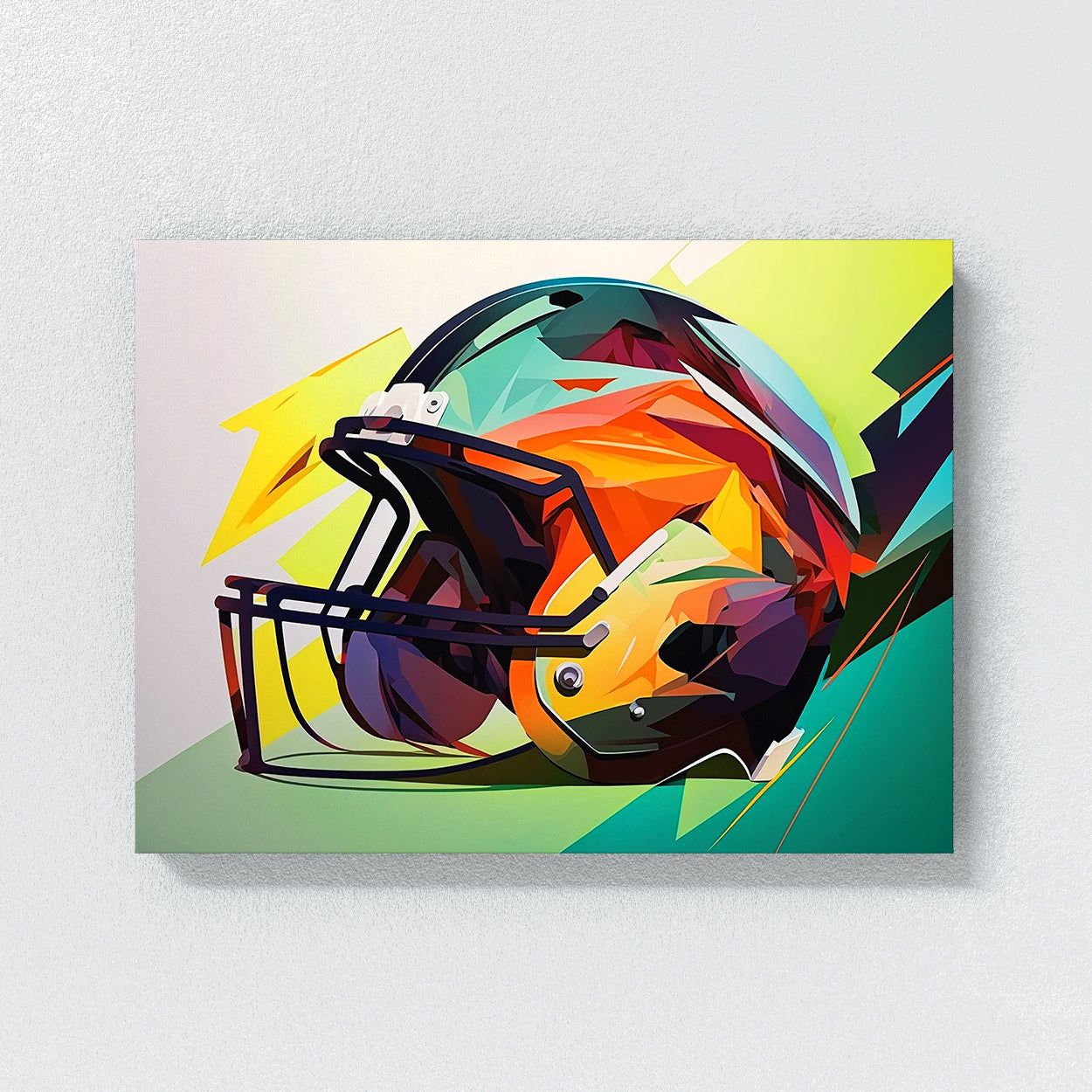 abstract football helmets Football Abstract Helmet 4 Wall Art