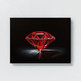 Gemstone Ruby Black Background 8 Wall Art