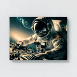Astronaut Dj Mixing Music 36 Wall Art