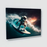 Astronaut Surfing In Space 35 Wall Art