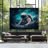 Astronaut Swimming In Water 76 Wall Art