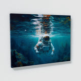 Astronaut Swimming In Water 77 Wall Art