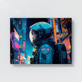 Astronaut Tokyo Cyberpunk 34 Wall Art