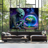Dmt Trippy Alien Creating Humans 16 Wall Art
