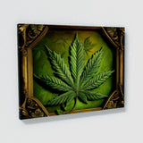 Trippy Psychedelic Cannabis Leaf 66 Wall Art