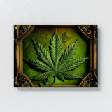 Trippy Psychedelic Cannabis Leaf 66 Wall Art