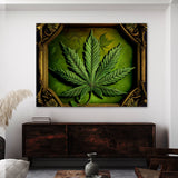 Trippy Psychedelic Cannabis Leaf 66 Wall Art