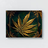 Trippy Psychedelic Cannabis Leaf 68 Wall Art