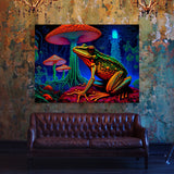 Trippy Psychedelic Neon Frog 91 Wall Art