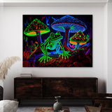 Trippy Psychedelic Neon Frog 92 Wall Art