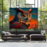 Trippy Psychedelic Owl Trip 76 Wall Art