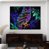 Trippy Psychedelic Owl Trip 86 Wall Art