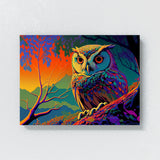 Trippy Psychedelic Owl Trip 87 Wall Art