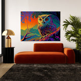 Trippy Psychedelic Owl Trip 87 Wall Art