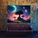 Trippy Psychedelic Planets 102 Wall Art