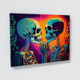 Trippy Psychedelic Skeleton Kiss 5 Wall Art