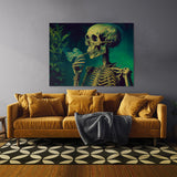 Trippy Psychedelic Skeleton Weed 88 Wall Art