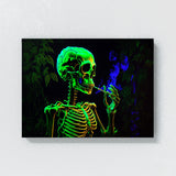 Trippy Psychedelic Skeleton Weed 89 Wall Art