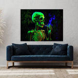 Trippy Psychedelic Skeleton Weed 89 Wall Art