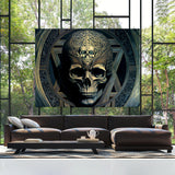 Trippy Psychedelic Skull 11 Wall Art