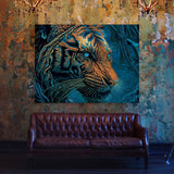 Trippy Psychedelic Tiger 79 Wall Art