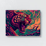 Trippy Psychedelic Tiger 94 Wall Art