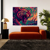 Trippy Psychedelic Tiger 94 Wall Art