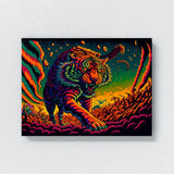 Trippy Psychedelic Tiger 95 Wall Art