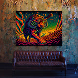 Trippy Psychedelic Tiger 95 Wall Art