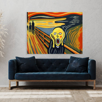 Toile Impression Edvard Munch - Le Cri - Décoration Murale Chambre Ou Salon 40x60cm