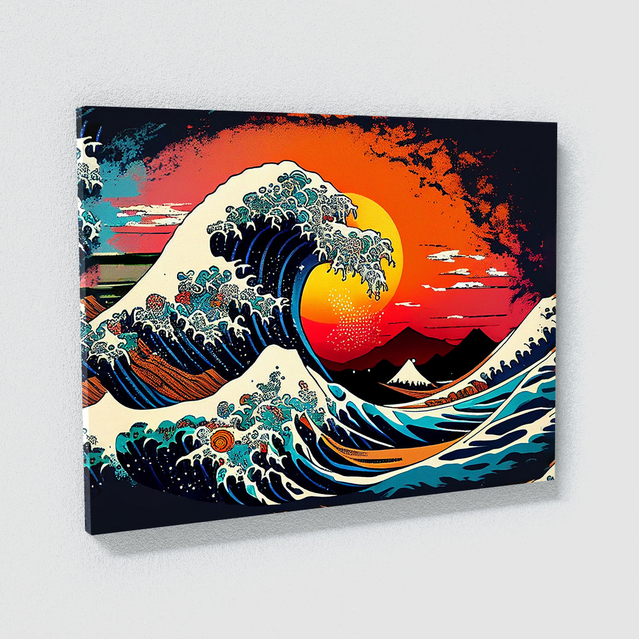 Pop Art Hokusai The Great Wave 5 Canvas Wall Art Print Decor Artwork ...