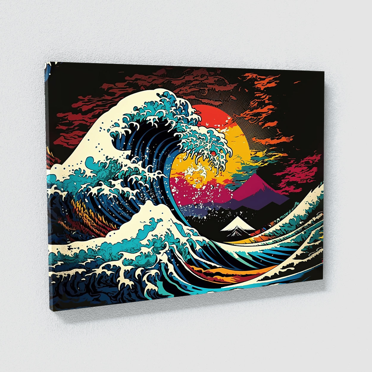 Pop Art Hokusai The Great Wave 7 Canvas Art - – Sense Canvas