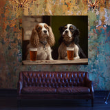 Dogs Drinking Beer 76 Wall Art