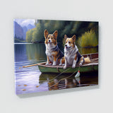 Dogs Fishing On A Lake 71 Wall Art