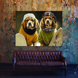 Dogs Snowboarding 30 Wall Art