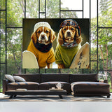 Dogs Snowboarding 30 Wall Art