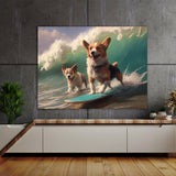 Dogs Surfing 78 Wall Art