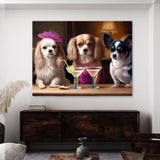 Dogs With Fancy Cocktail 102 Wall Art